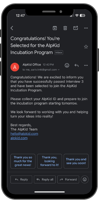 iPhone app
            attend interview